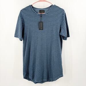 Goodlife T-Shirt Men’s Size Small NWT Blue Stripe Cotton Rayon Soft Lightweight